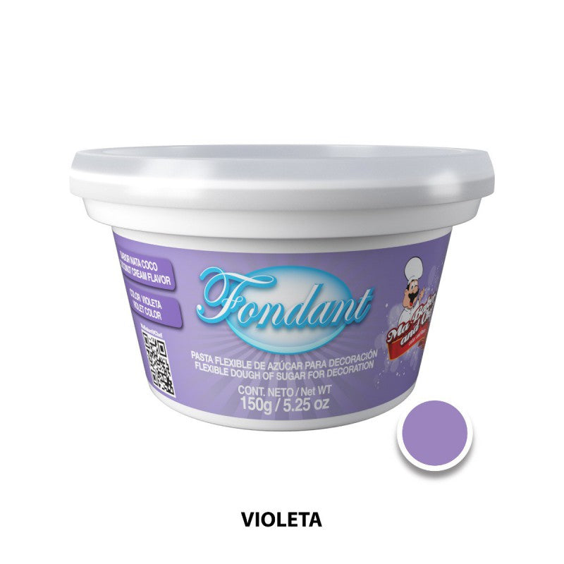 Fondant Violeta Sabor Nata Coco 150 gr