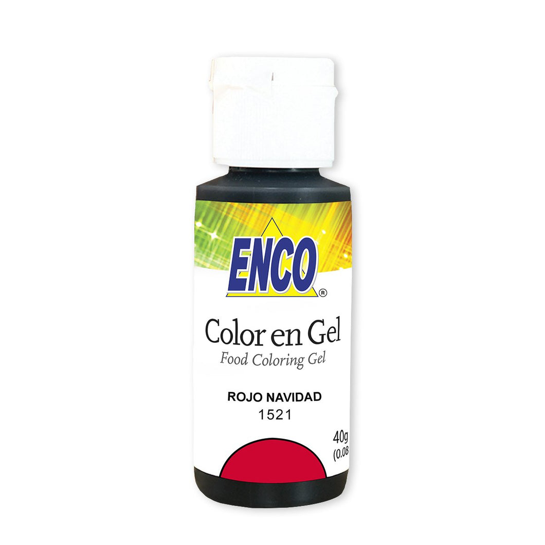 Colorante En Gel Rojo Navidad 40 Grs Enco