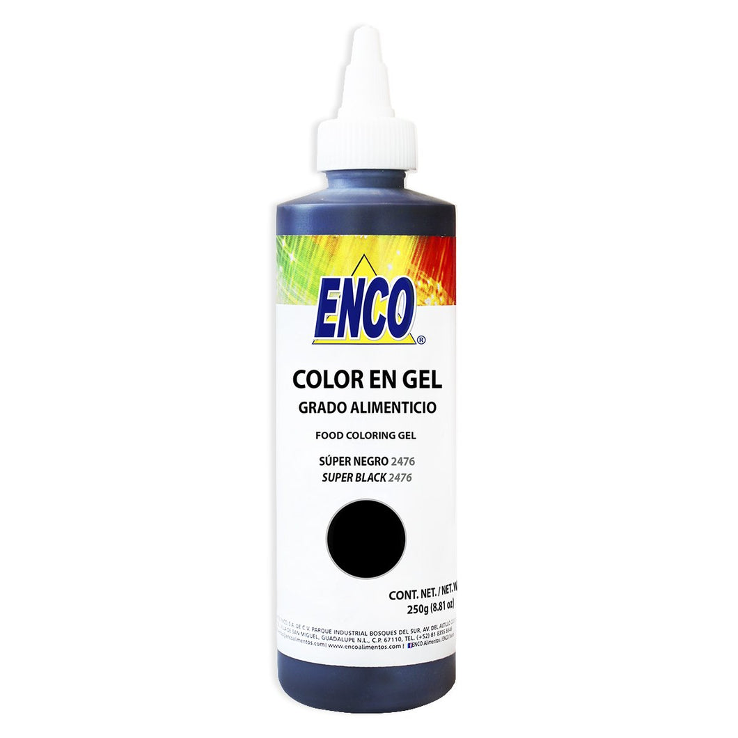 Colorante en Gel Super Negro 250gr Enco