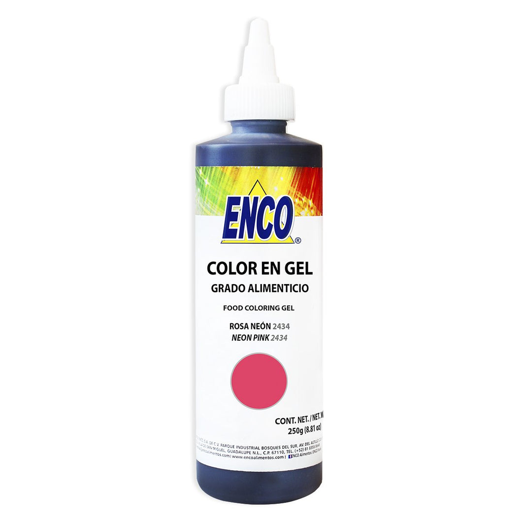 Colorante en Gel Rosa Neon 250gr Enco