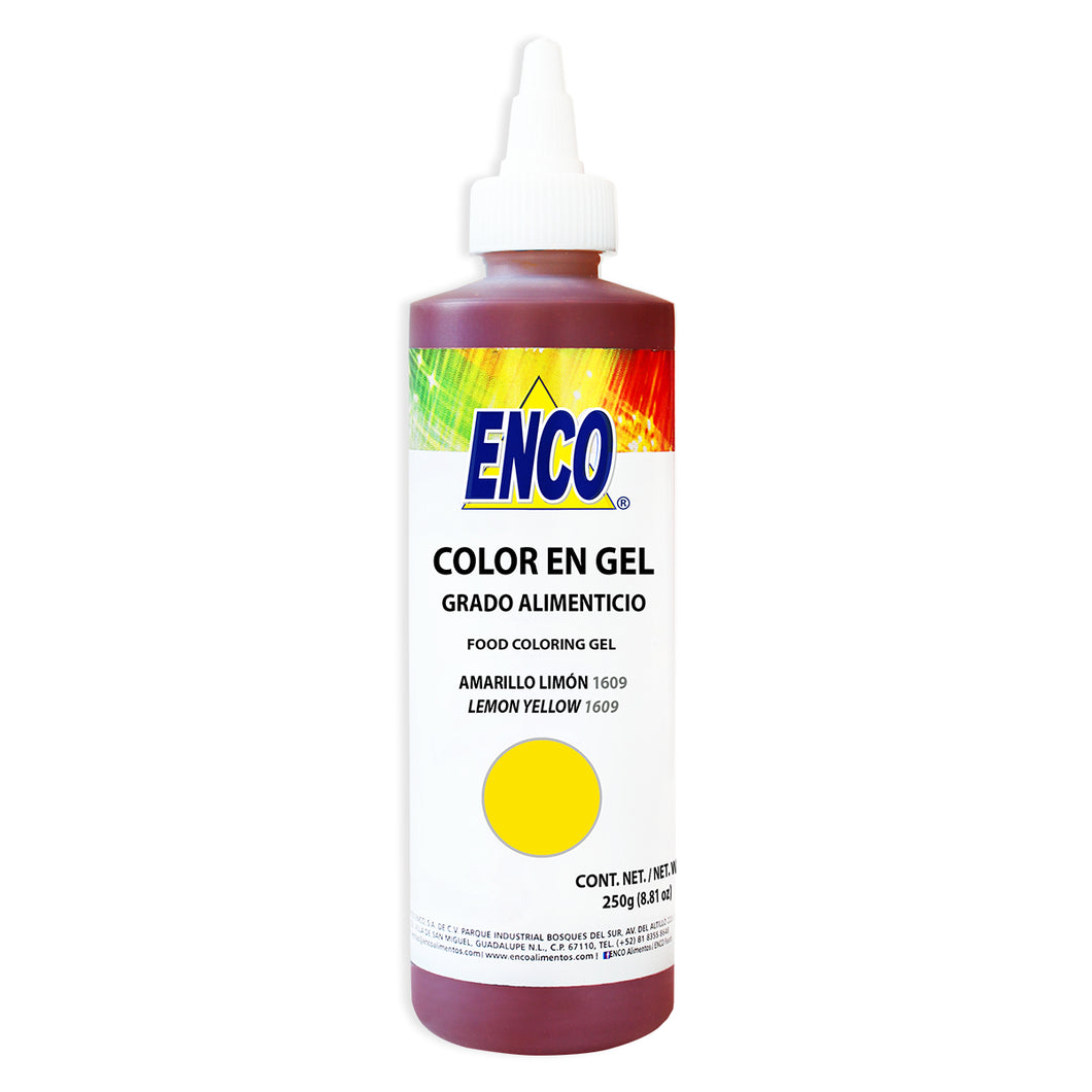 Colorante en Gel Amarillo Limon 250gr Enco