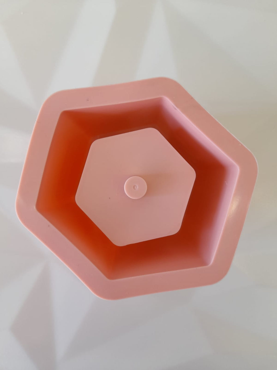 Molde Silicon Fondant Hexagonal Grande 8 cm Y 6.5 cm Profundidad