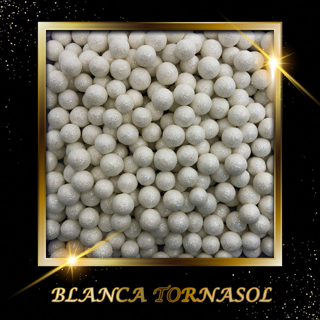 Perla Diamantada Blanca Grande