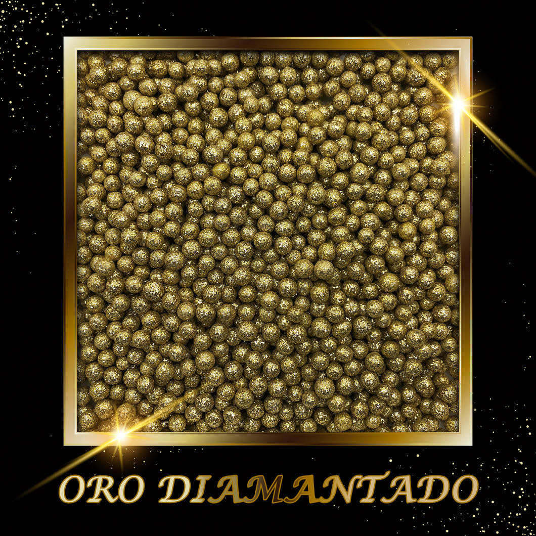 Perla Diamantada Oro Mediana