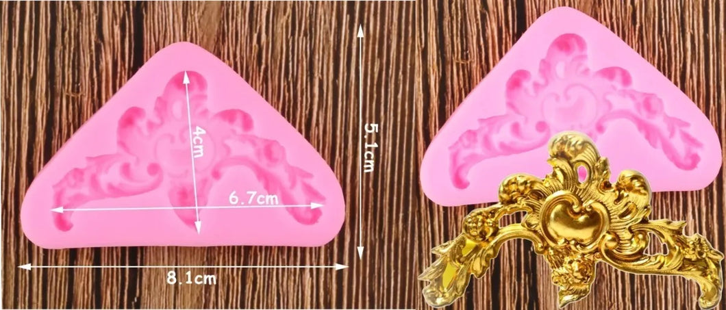 Molde Silicon Esquinero Corazon