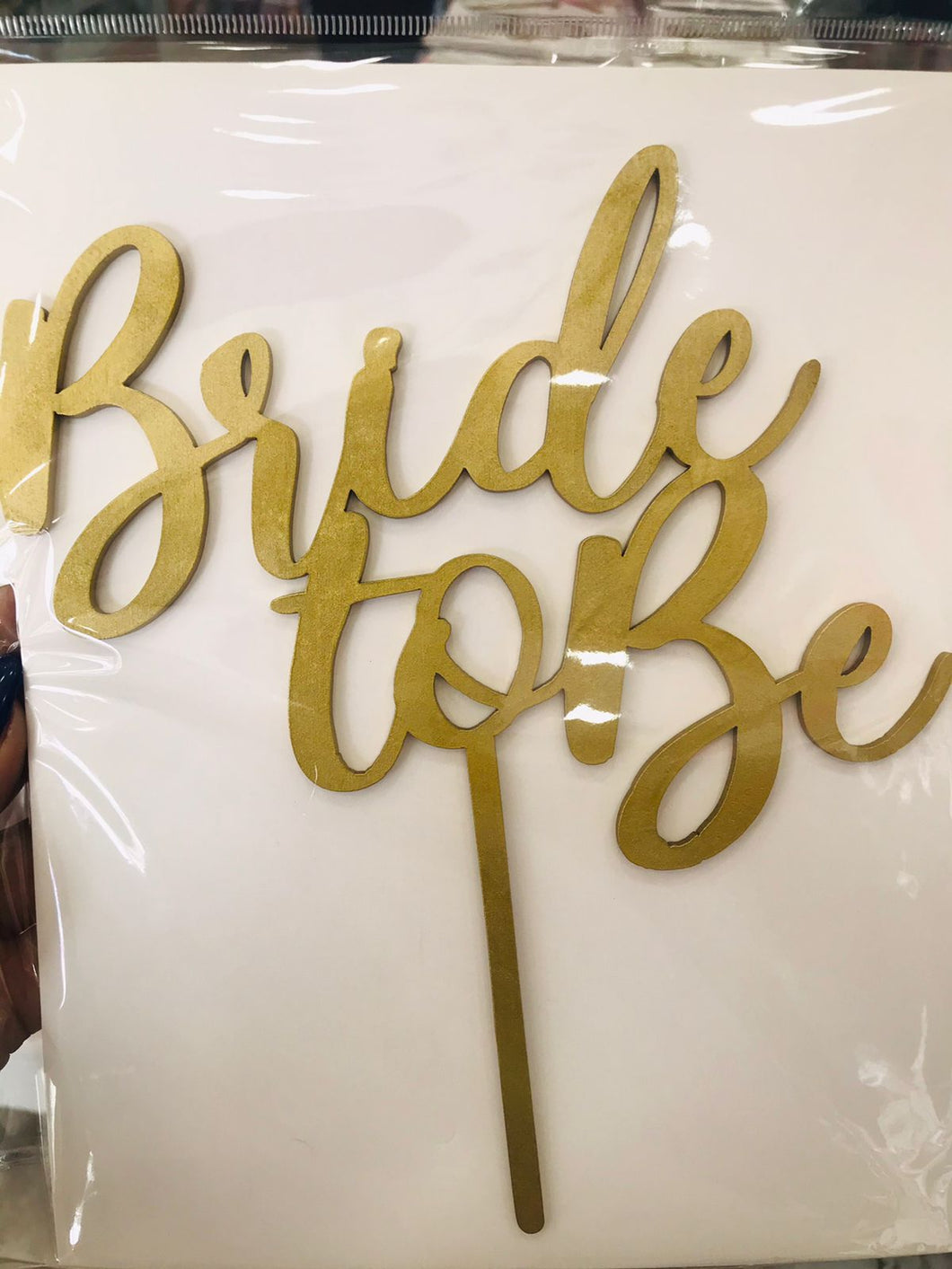 Cake Topper Dorado Bride To Be