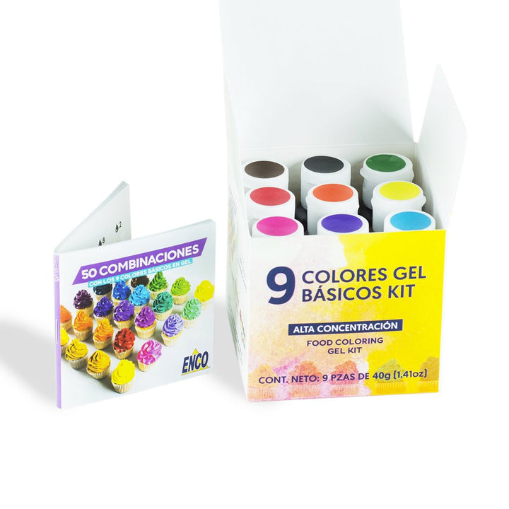 Kit 9 Colores en Gel Enco 40gr