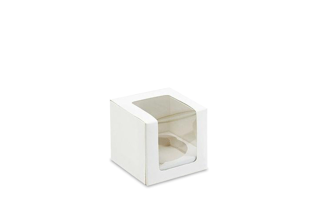 Caja Blanca con Ventana para 1 Cupcake