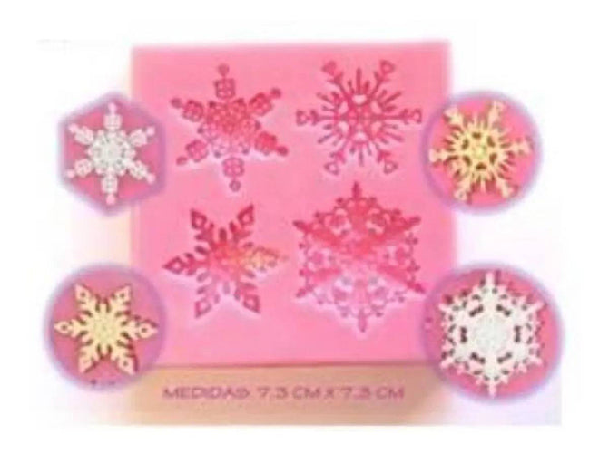 Molde Silicon Copos de Nieve X 4