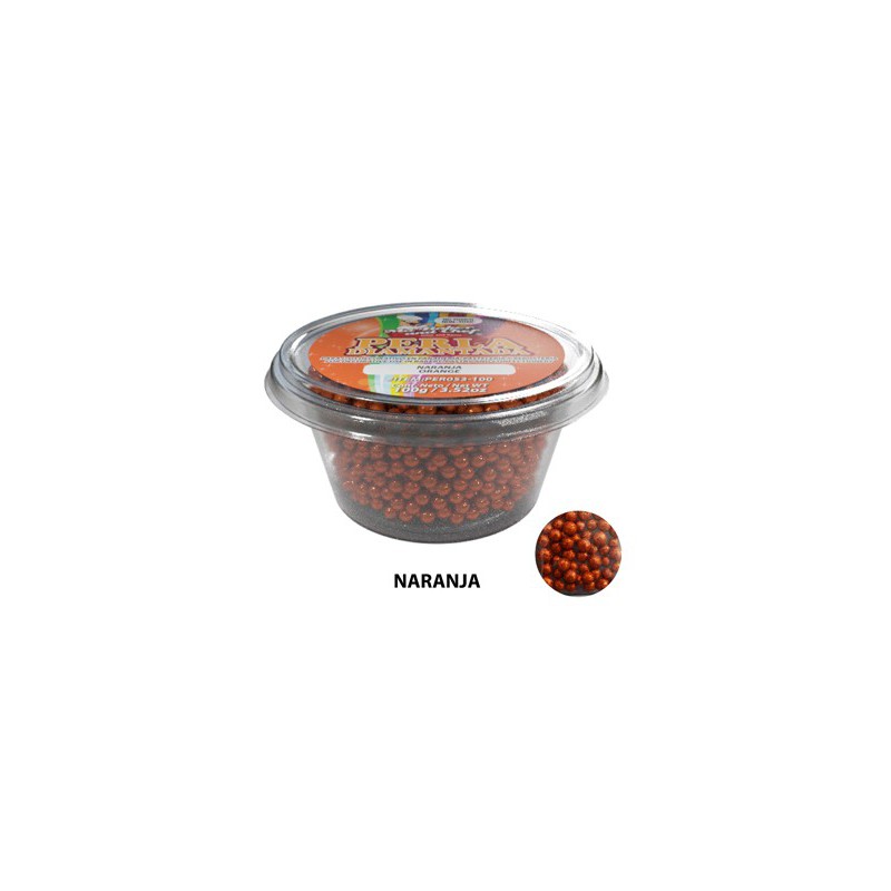 Perla Diamantada Naranja Mediana 100gr