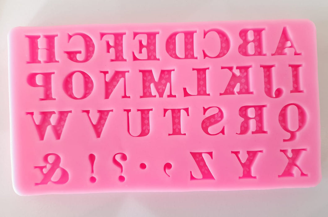 Molde Silicon Fondant Letras 1.5-2 cm