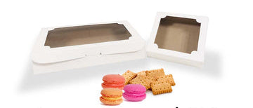 Caja Blanca con Ventana para Galletas 11x11x3cm