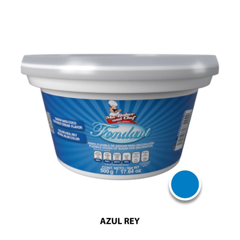 Fondant Azul Rey Sabor Nata Coco 500 gr