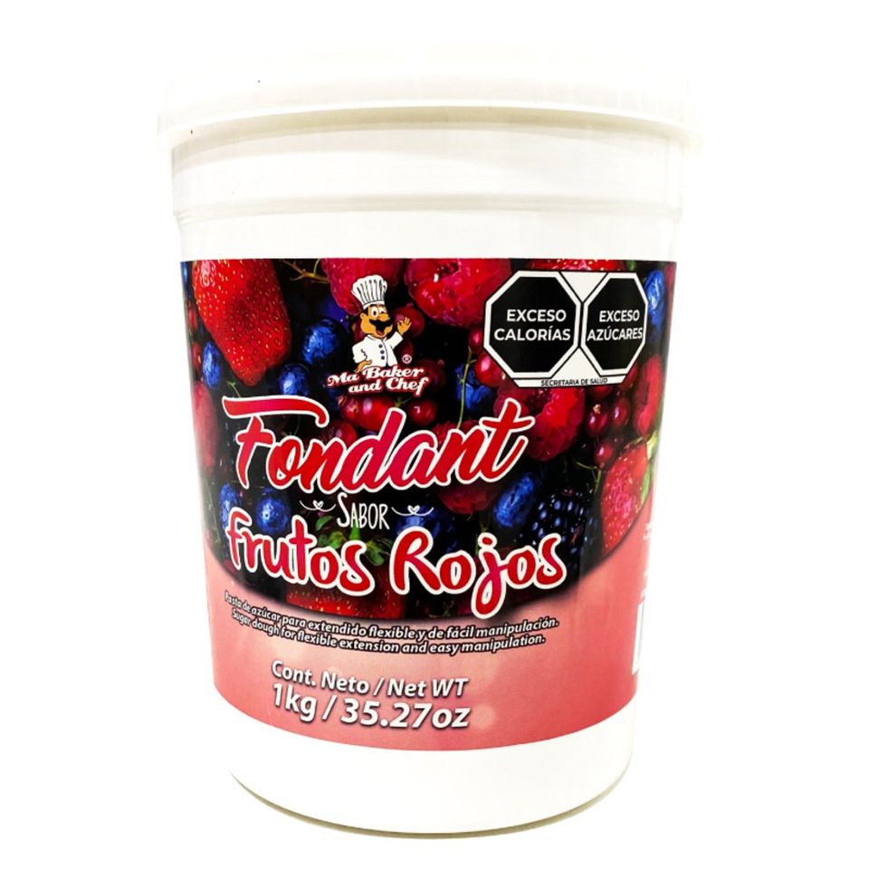 Fondant Frutos Rojos 1kg Blanco