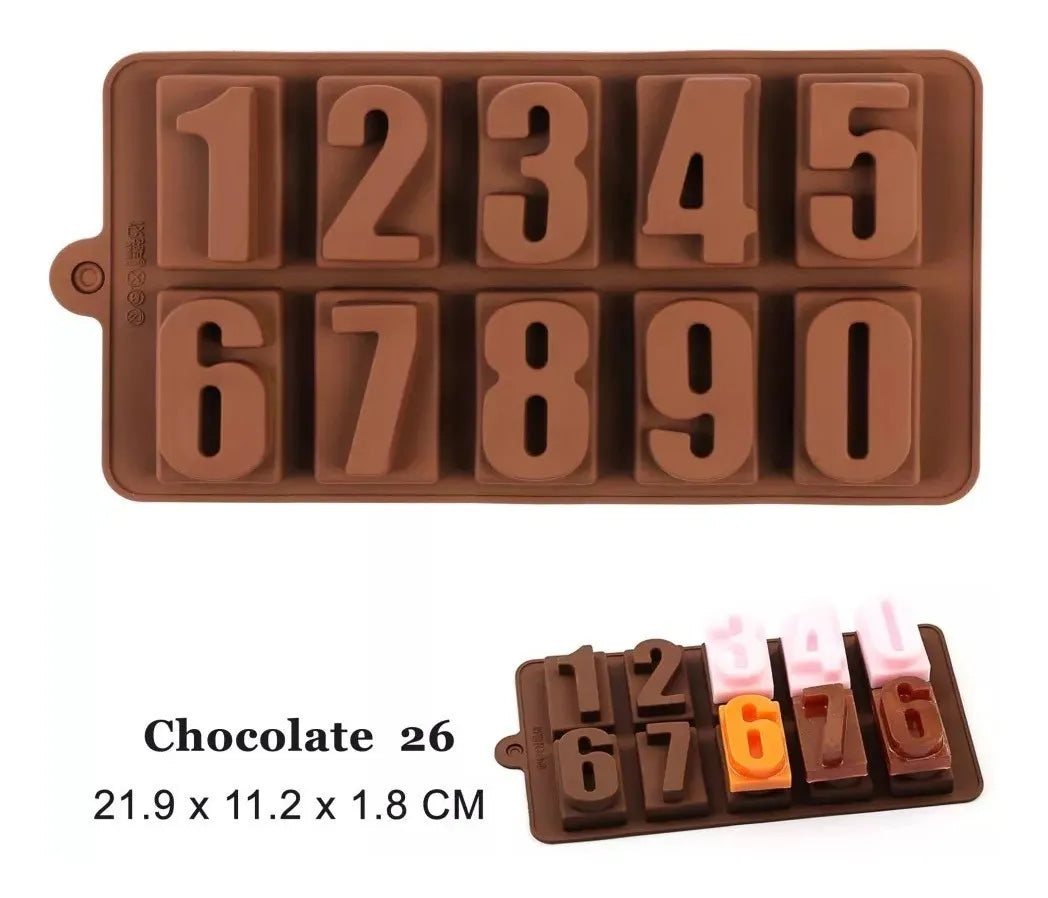 Moldes Numeros Chocolate