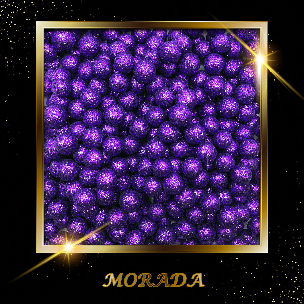 Perla Diamantada Morado Grande