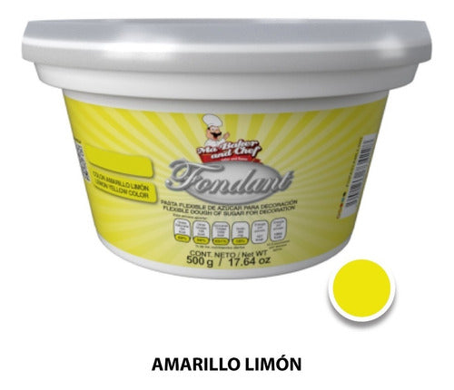 Fondant Amarillo Limon Sabor Nata Coco 500 gr