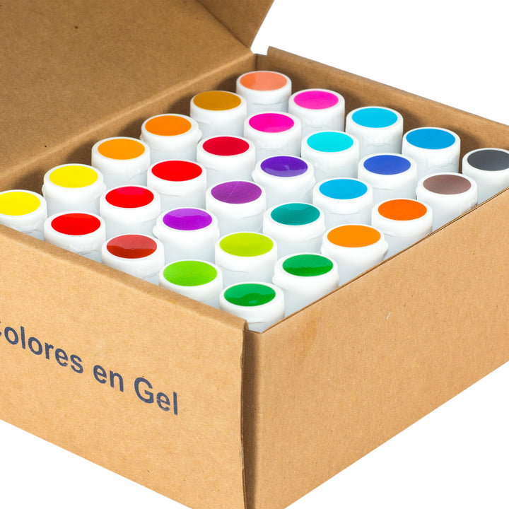 Kit 30 Colores En Gel 40gr Enco