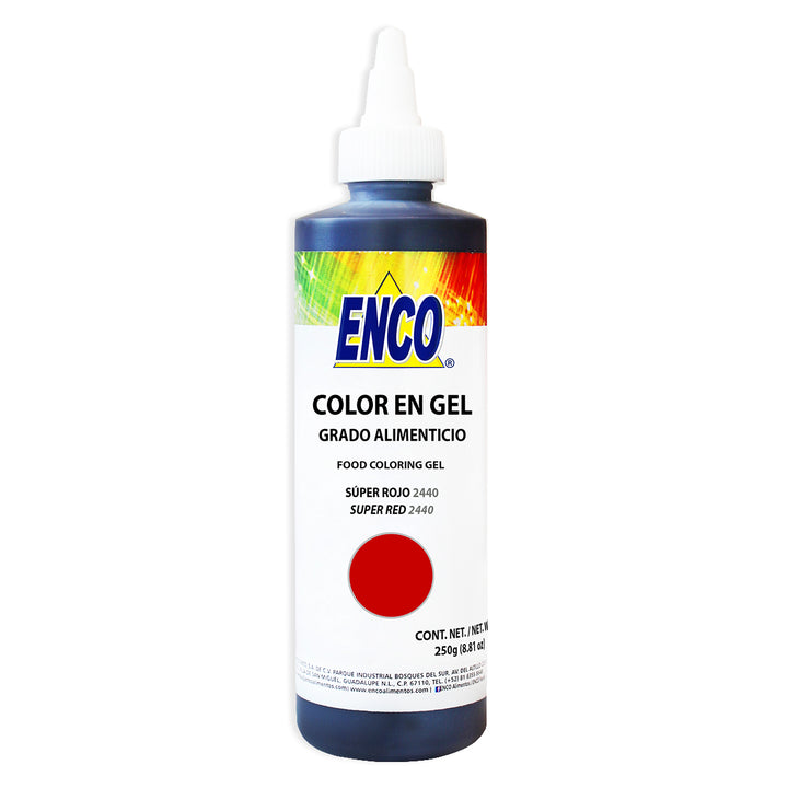 Colorante en Gel Super Rojo 250gr Enco