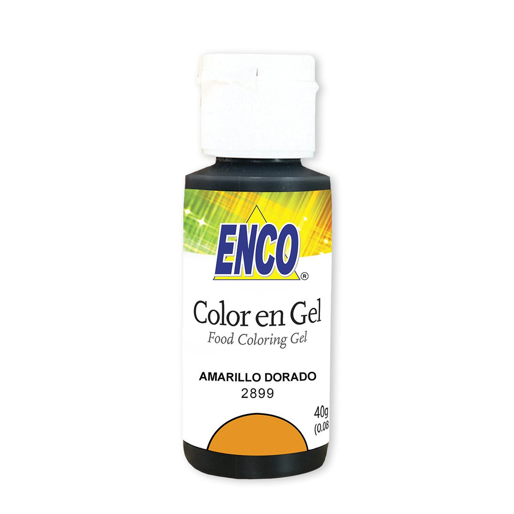 Colorante En Gel Amarillo Dorado 40 Grs Enco