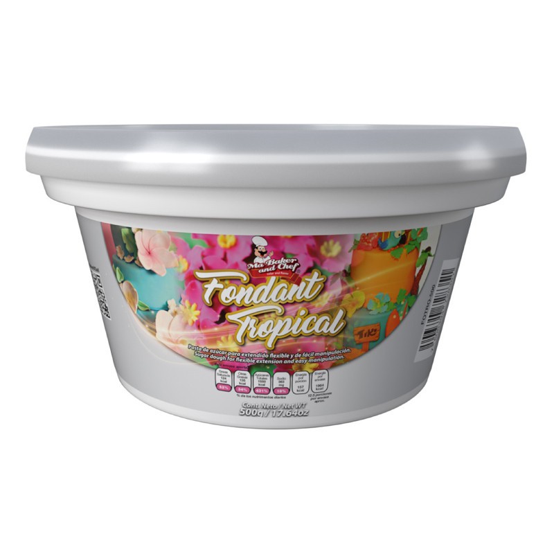 Fondant Pasta Blanca Tropical 500 gr