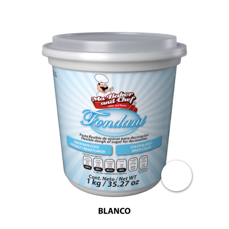 Fondant Pasta Blanco Nata Coco 1kg