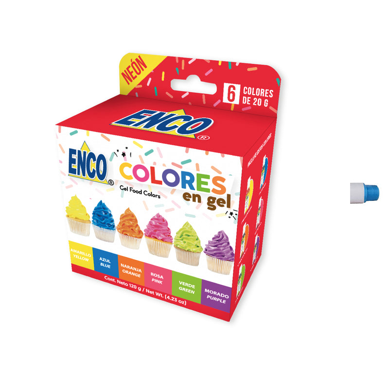 Kit 6 Colores Neon Enco