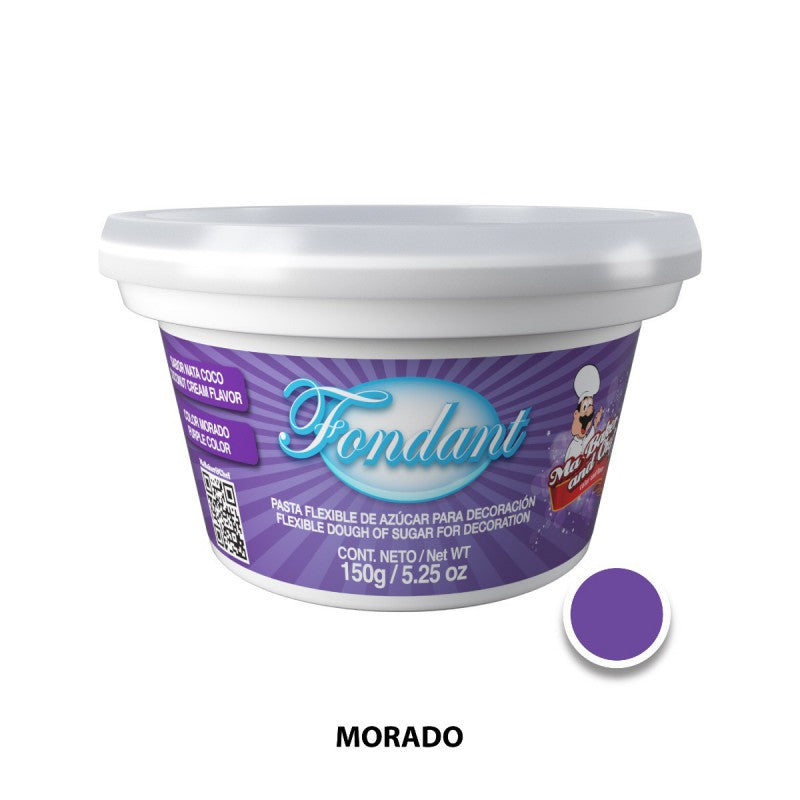 Fondant Morado Sabor Nata Coco 150 gr