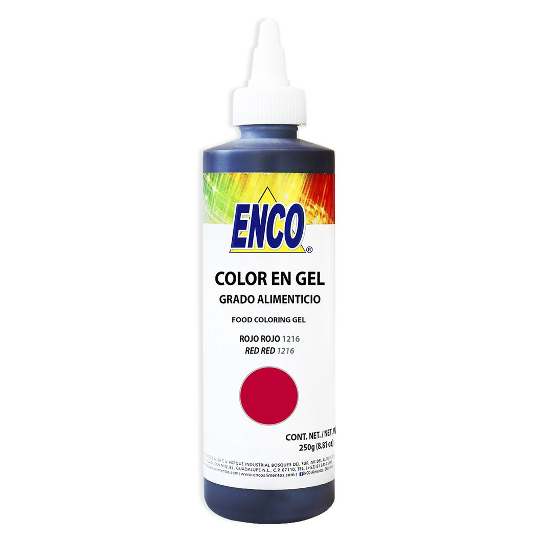 Colorante en Gel Rojo Rojo 250gr Enco