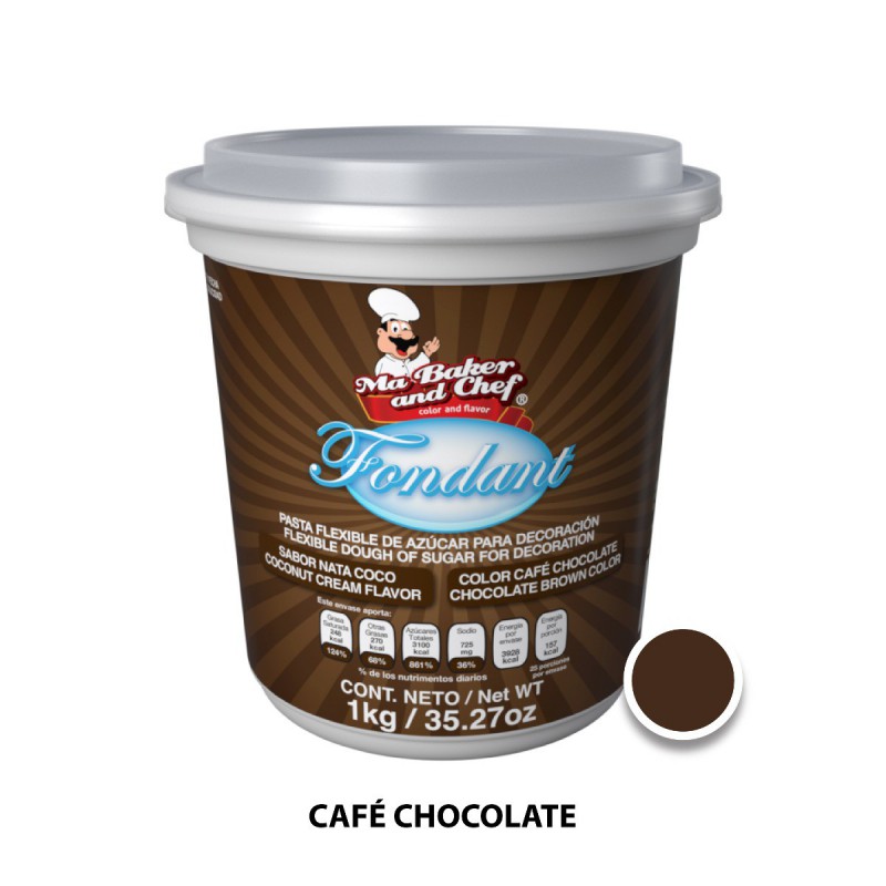 Fondant Cafe Chocolate Sabor Nata Coco 1kg