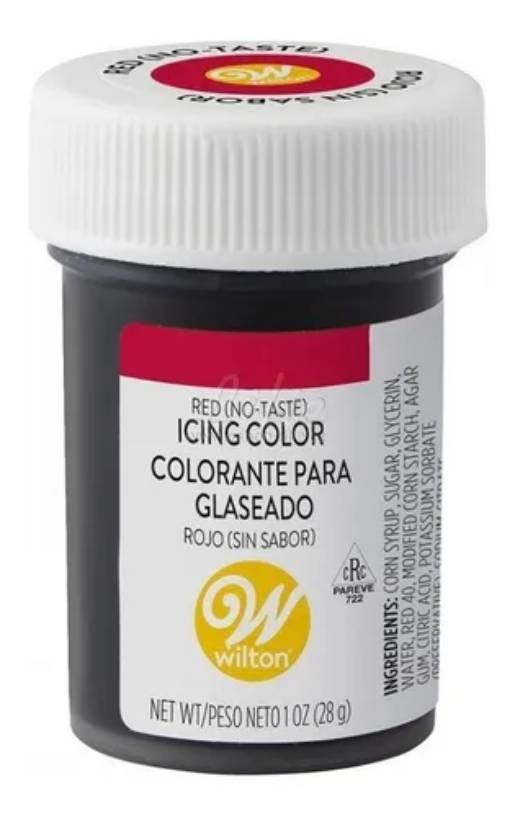 Colorante en Pasta Rojo Sin Sabor Red No Taste Wilton