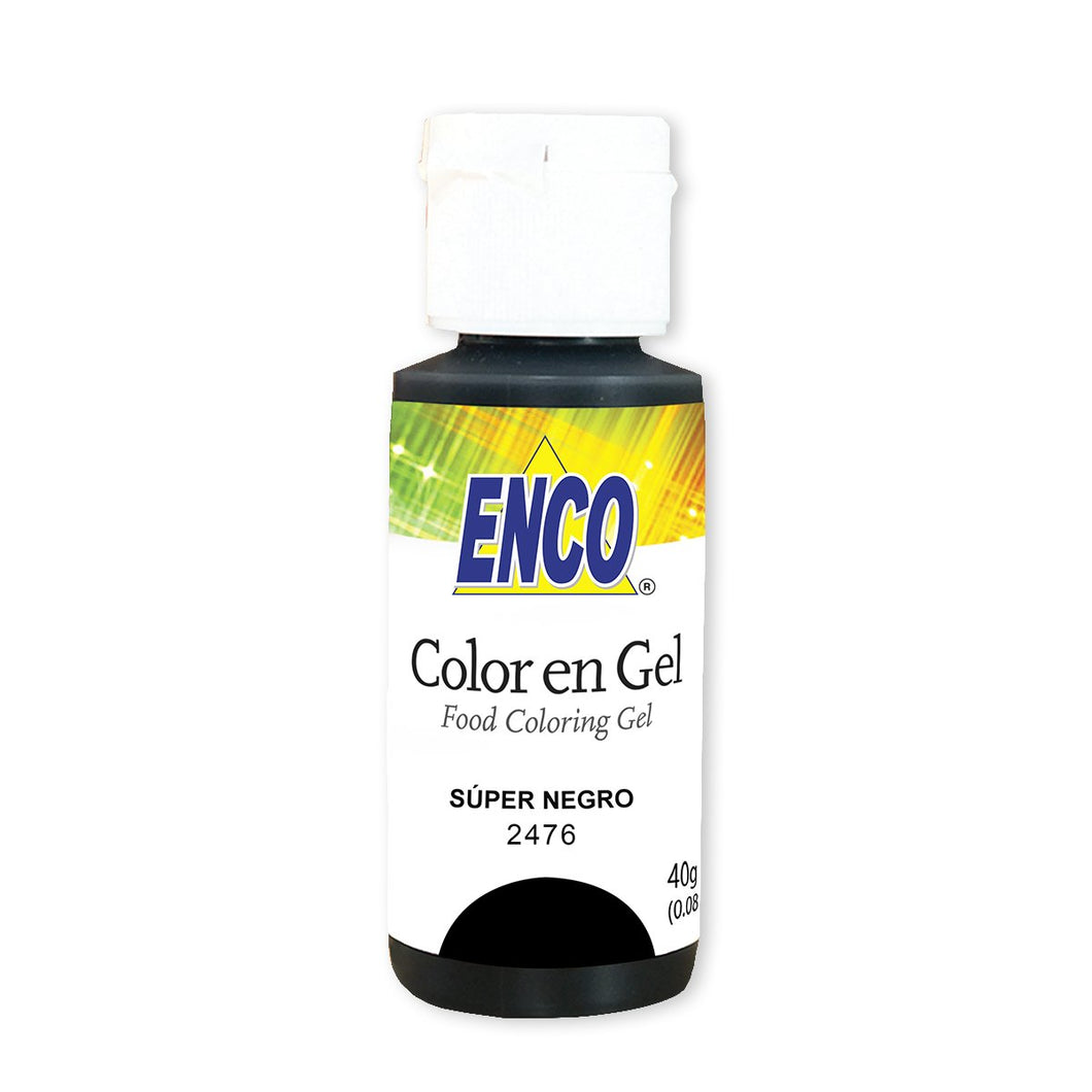 Colorante En Gel Super Negro 40 Grs Enco