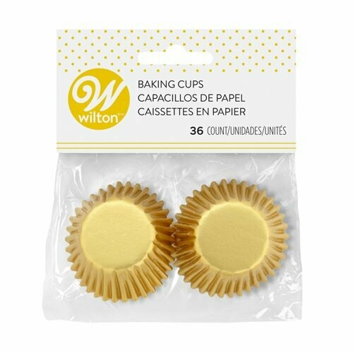 Capacillo Baking Cups Mini Gold Foil