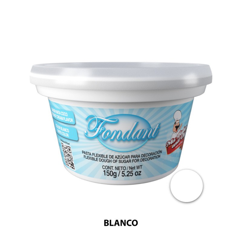 Fondant Blanco Sabor Nata Coco 150 gr