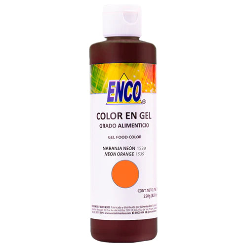 Colorante en Gel Naranja Neon 250gr Enco