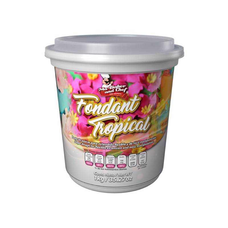 Fondant Pasta Blanca Tropical 1kg