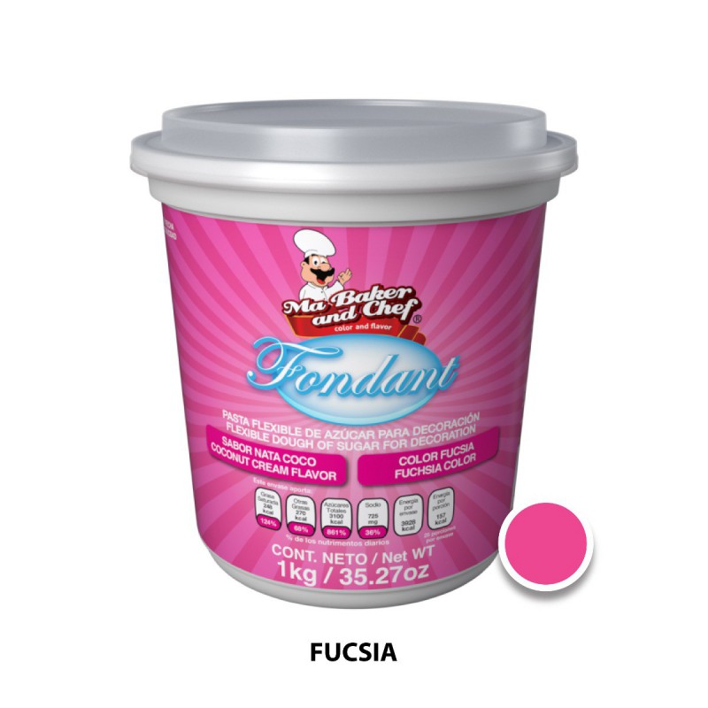 Fondant Fucsia Sabor Nata Coco 1kg