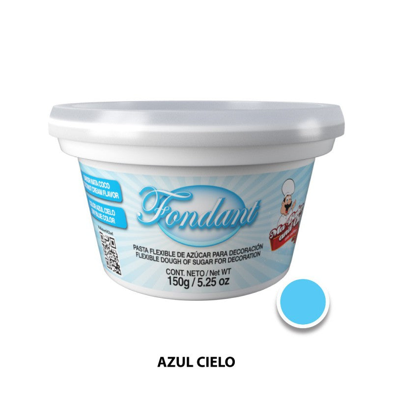 Fondant Azul Cielo Sabor Nata Coco 150 gr