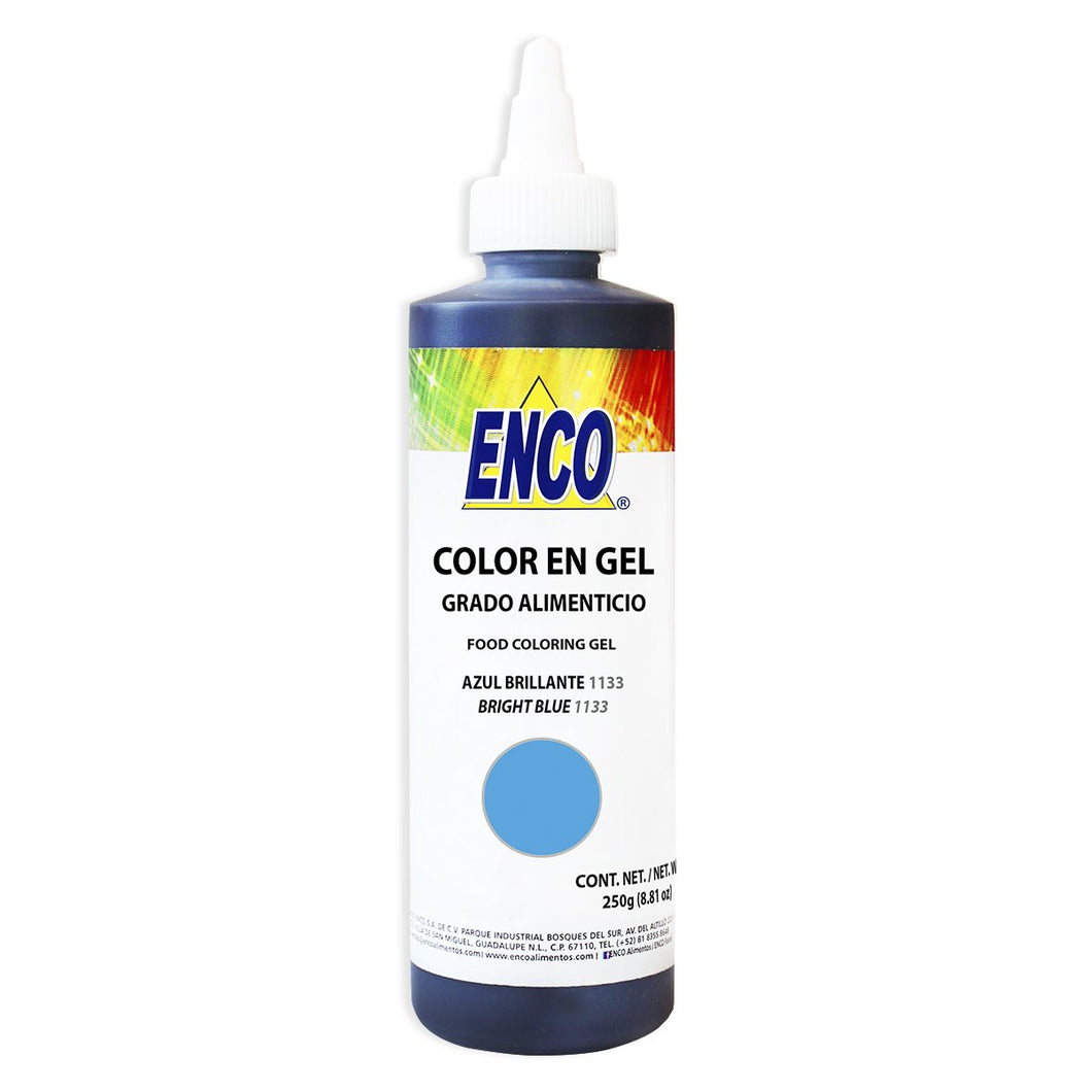 Colorante en Gel Azul Brillante 250gr Enco