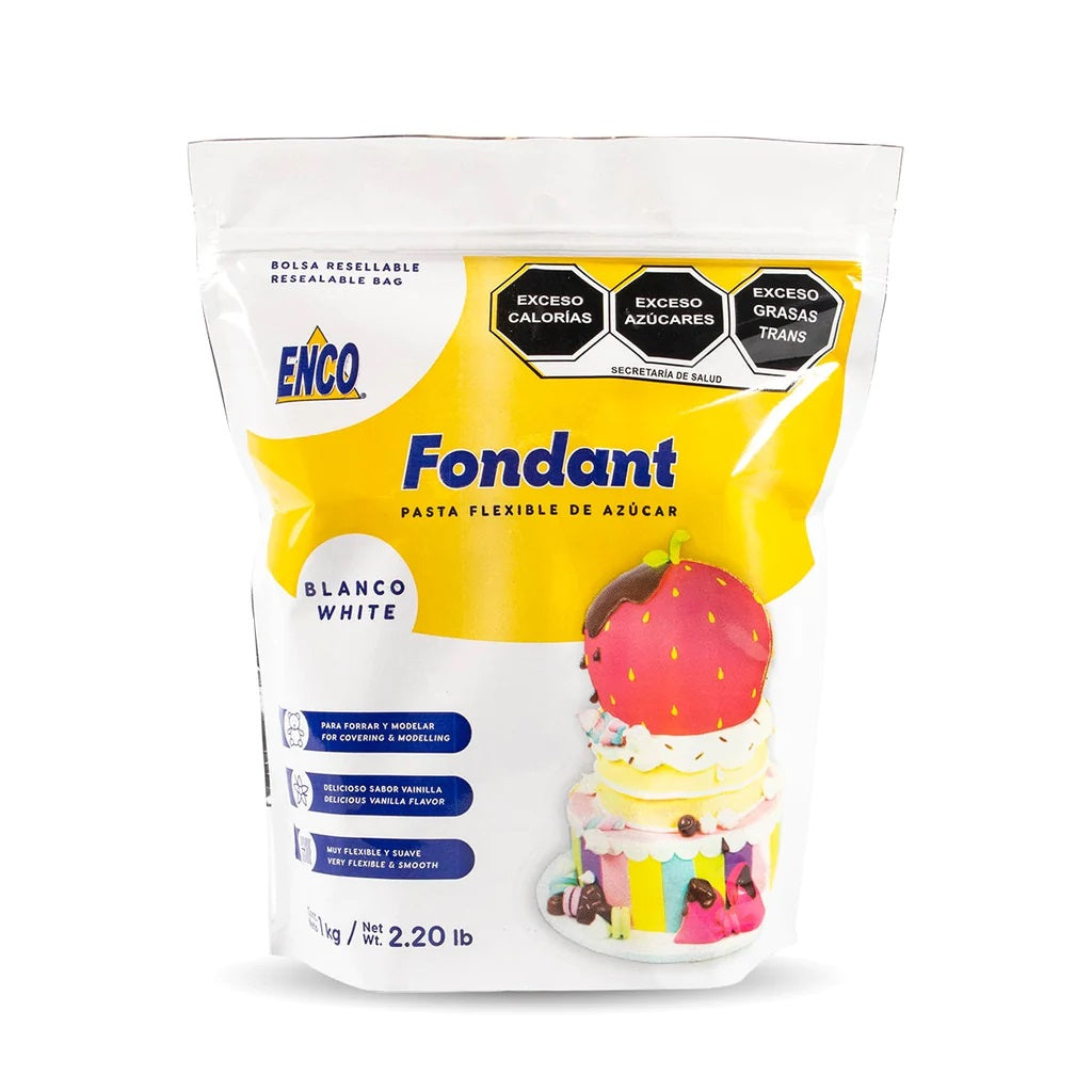 Fondant Blanco Sabor Vainilla Enco 1kg